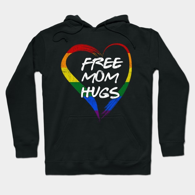 free mom hugs lgbt pride rainbow heart Hoodie by Ffree Dad hugs shirt for pride month LGBT